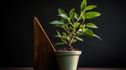 Graph shaped potted plant