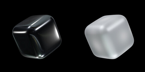 Iridescent Geometric Shapes set. Modern 3d hologram multicolor metal object, futuristic neon design. Rim light. 3D concept, 3D rendering, Poster Design, Book Cover, Social media post and story