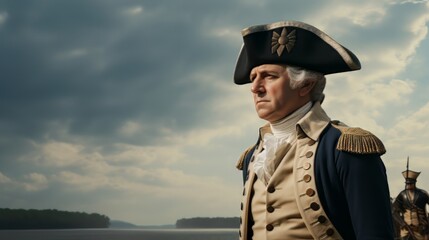 Portrait of president George Washington.generative ai
 - obrazy, fototapety, plakaty