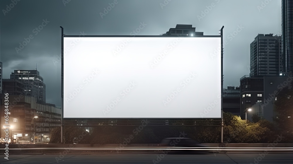 Poster billboard template for 3d advertisement rendering