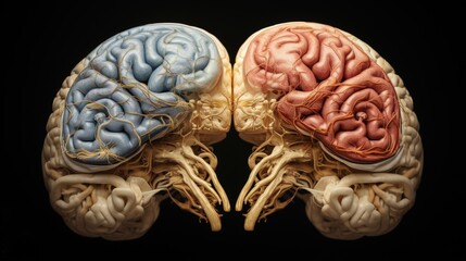 Cognitive processes in the human brain - obrazy, fototapety, plakaty