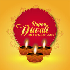 Happy Diwali  Illustration Background Design