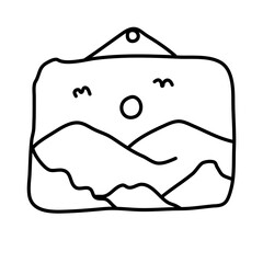 landscape of vocation traveling doodle icon