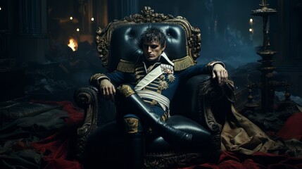 Fototapeta na wymiar Portrait of emperor Napoleon Bonaparte.generative ai 