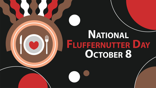 National Fluffernutter Day vector banner design. Happy National Fluffernutter Day modern minimal graphic poster illustration.