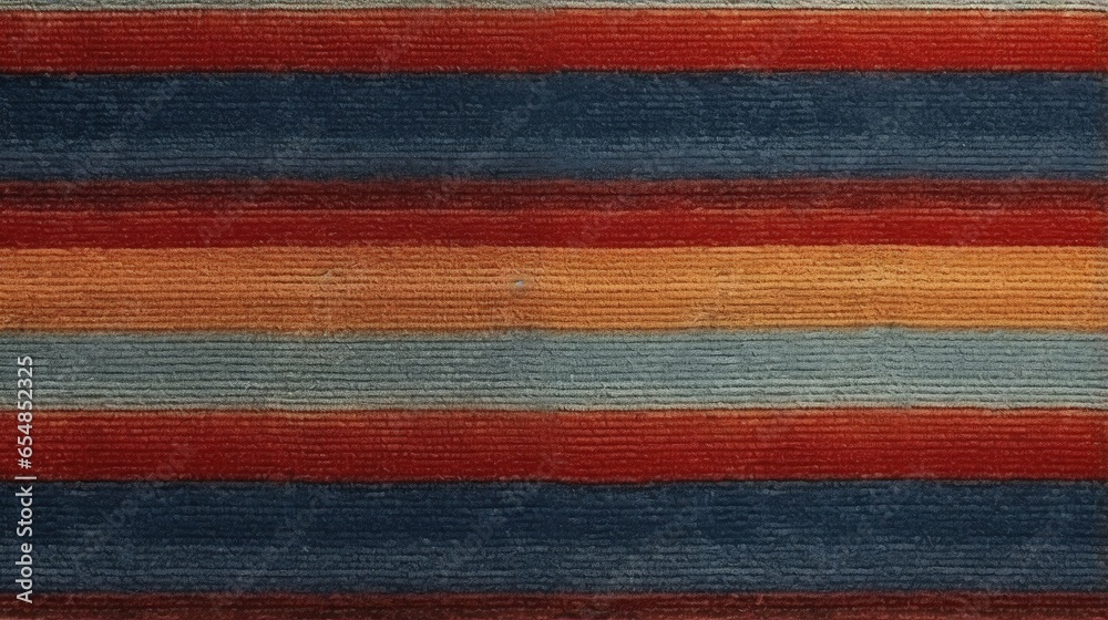 Poster striped fabric rug with seamless texture boho pattern and grunge background