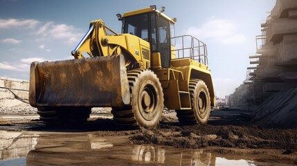 Construction operations heavy equipment excavation vehicle manufacturing facility