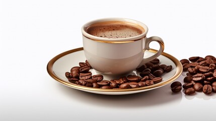Fototapeta premium Coffee from Turkey against a white backdrop