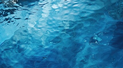 Blue water caustics background seen from above