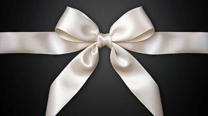 White ribbon for raising awareness on lung cancer bone cancer multiple sclerosis SCID and newborn screening symbol