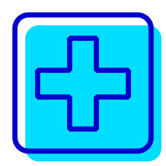 インフォメーション、救護所を表す2色スタイルのアイコン