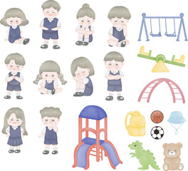 set of children toys