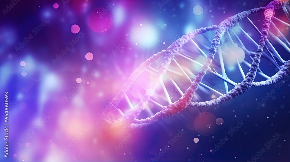 Poster dna with x chromosomes in abstract background