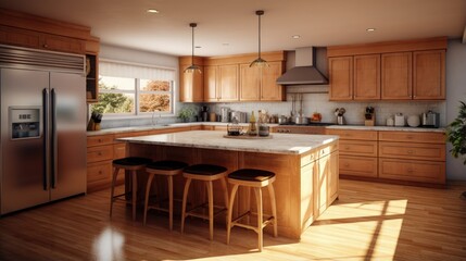 New kitchen with installed view of improved kitchen remodel