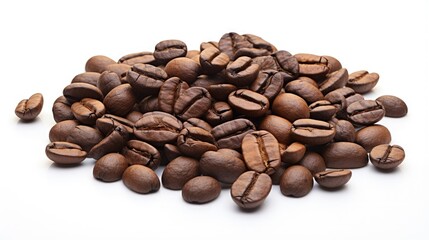 Coffee bean sign isolated on white background