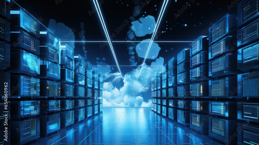Poster Concept of utilizing cloud computing and big data storage network