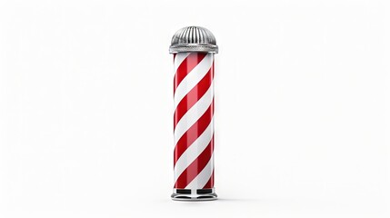 Isolated barber pole signifies beauty and fashion in a barbershop - obrazy, fototapety, plakaty