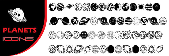 a set of globe icons. On a white background, editable vector pictograms are isolated. trendy outline icons for websites and mobile applications. premium icon set in a modern line design.
