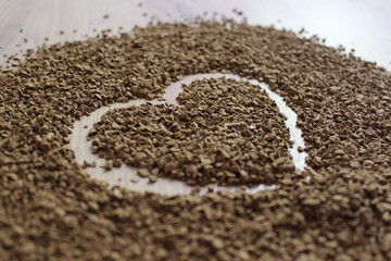 coffee beans in a shape coffee beans in a sack coffee beans background 