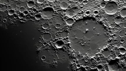 Foto op Canvas moon craters closeup astronomy © Linus