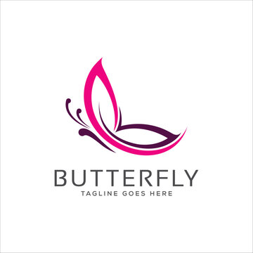 Butterfly logo, Gradient logo, butterfly, logo design, modern, graphic design, enterprise logo, business logo, Blue gradient