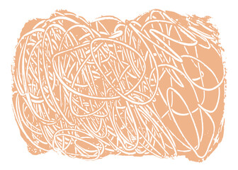 Clay colored background with gouache paint texture. Abstract pastel skin colour spot for cosmetic label design or cosmetics packaging. Artistic handmade backdrop. Vector template.