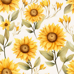 sunflowers on a white background