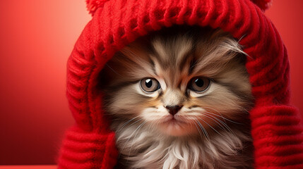 portrait of a cat HD 8K wallpaper Stock Photographic Image
