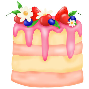 My hand painted cakes are brightly colored and can be decorated in many different ways.