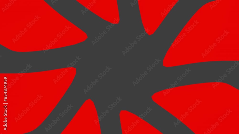 Poster gray-red circular background made of planes for intro editing. rendering animation.