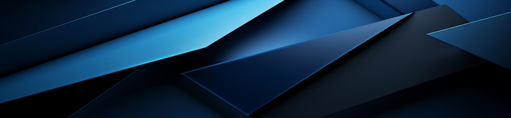 Photorealistic Blue Triangle Abstraction