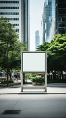 Empty signboard for advertising, billboard with space for mockup information, billboard on city streets