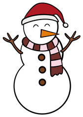 snowman with Christmas 