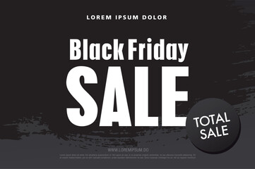 black friday sale banner layout design, vector ilustration