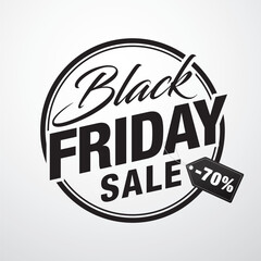 black friday sale badge, vector ilustration