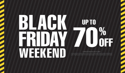 black friday sale banner layout design, vector ilustration