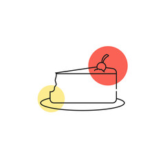 Sweet Dessert Cake Icon