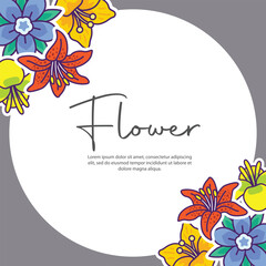 Colorful floral background design