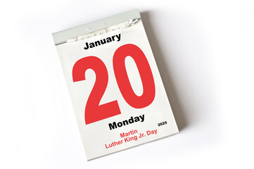 20. January 2025 Martin Luther King Jr Day