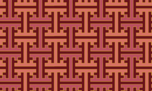 seamless pattern with lines , Chinese spanner or Chinese wrench geometric seamless pattern.