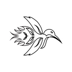 silhouette of the hummingbird logo