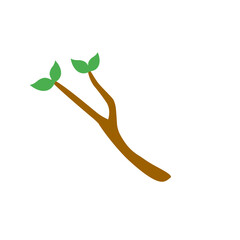 tree branch vector icon