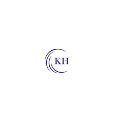 KH logo. K H design. White KH letter. KH, K H letter logo design. Initial letter KH linked circle uppercase monogram logo.