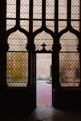 Details of castle interior. Romantic castle with gothic and Renaissance elements built in 12th century. © sola_sola