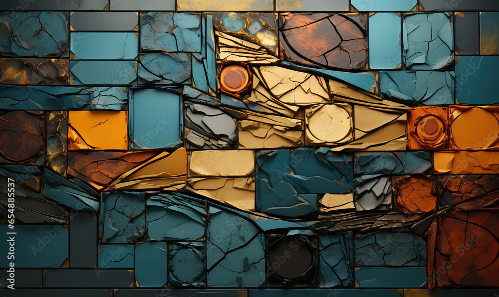 Wall mural abstract stone texture background in colorful color.