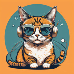 Fototapeta premium cat with money in casino created with generative AI software
