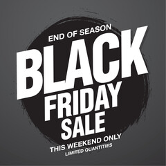 black friday sale banner layout design, vector ilustration
