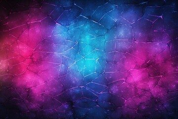 Neon pink blue scratched backdrop radiates texture, boldness, and graininess, creating a visually electrifying composition with elements of noise, gradient, and contrast in this textured photographic  - obrazy, fototapety, plakaty