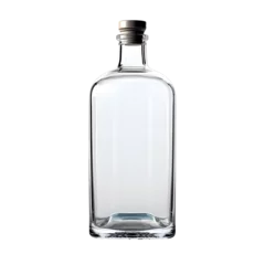Fotobehang Close up empty glass bottle on white background or transparent background © Januar