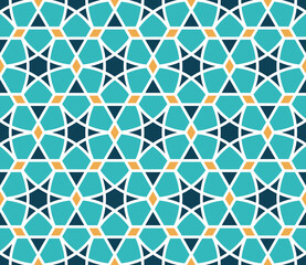 Seamless islamic pattern. Vector Girih pattern. Background vector illustration. Seamless girih pattern. Traditional Islamic Design. Mosque decoration element. Seamless geometric pattern.